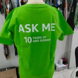 AWS summit kaos printing